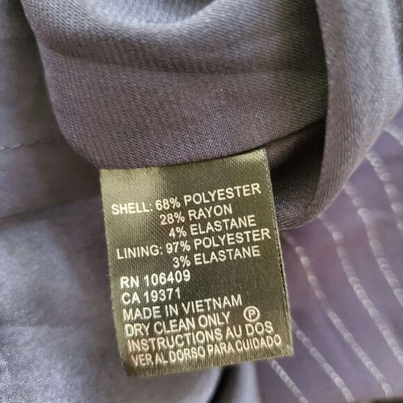 🌹 TAHARI 🌹 Flutter Sleeve Pinstripe Dress - [Size 16, Navy Blue] - Picture 11 of 11